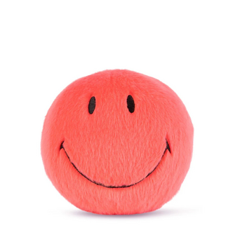 Bon Ton Toys Knuffel Smiley - Fuzzy Bright Coral - 13cm