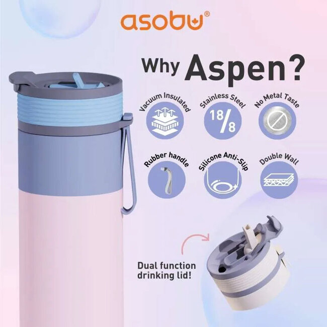 Asobu Bottle to Go - Aspen Pastel Pink