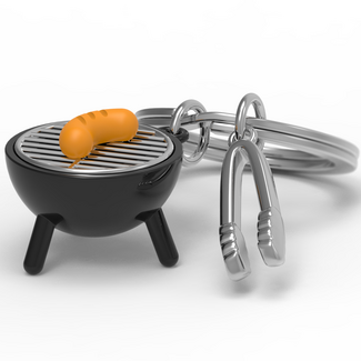 Metalmorphose Sleutelhanger - BBQ-Sausage