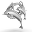Metalmorphose Sleutelhanger - Dolphin Mom & Baby