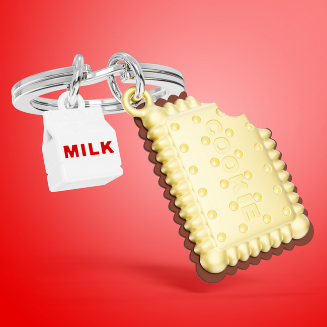 Metalmorphose Sleutelhanger - Milk & Cookies
