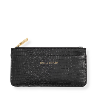 Estella Bartlett Kaarthouder Large - Black Croco
