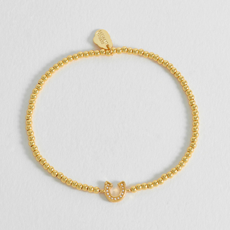 Estella Bartlett Armband - Sienna Pearl Horseshoe - Gold