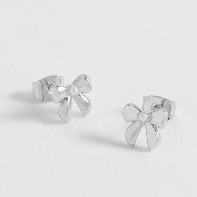 Estella Bartlett Oorbellen - Pearl Bow - Silver