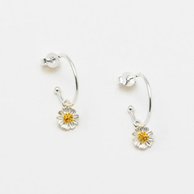 Estella Bartlett Oorbellen - Mini Hoops Wildflower - Silver & Gold