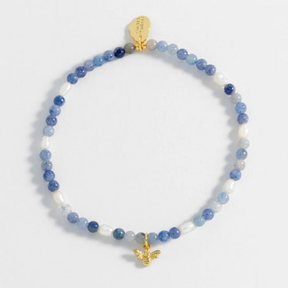Estella Bartlett Armband - Bee - Pearl and Blue Aventurine