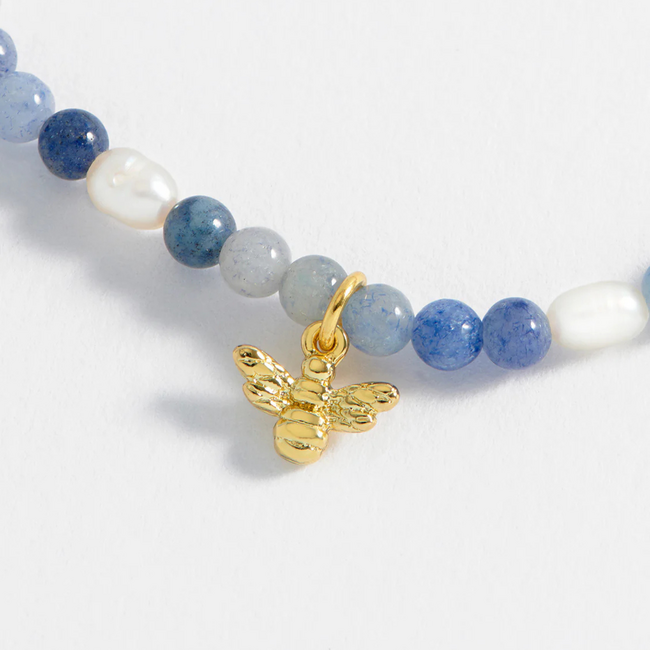 Estella Bartlett Armband - Bee - Pearl and Blue Aventurine