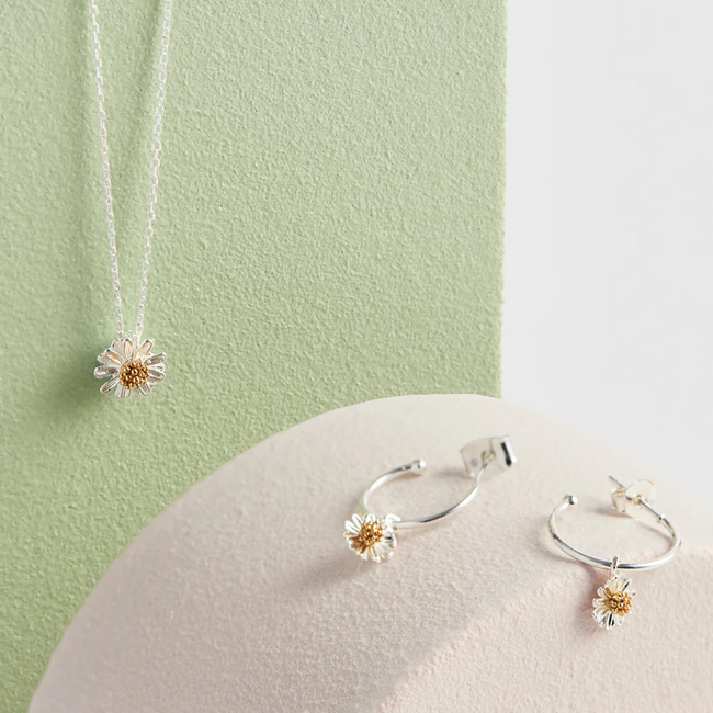 Estella Bartlett Oorbellen - Mini Hoops Wildflower - Silver & Gold