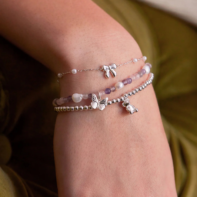 Estella Bartlett Armband - Bow Pearls - Silver