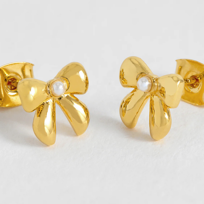 Estella Bartlett Oorbellen - Pearl Bow - Gold