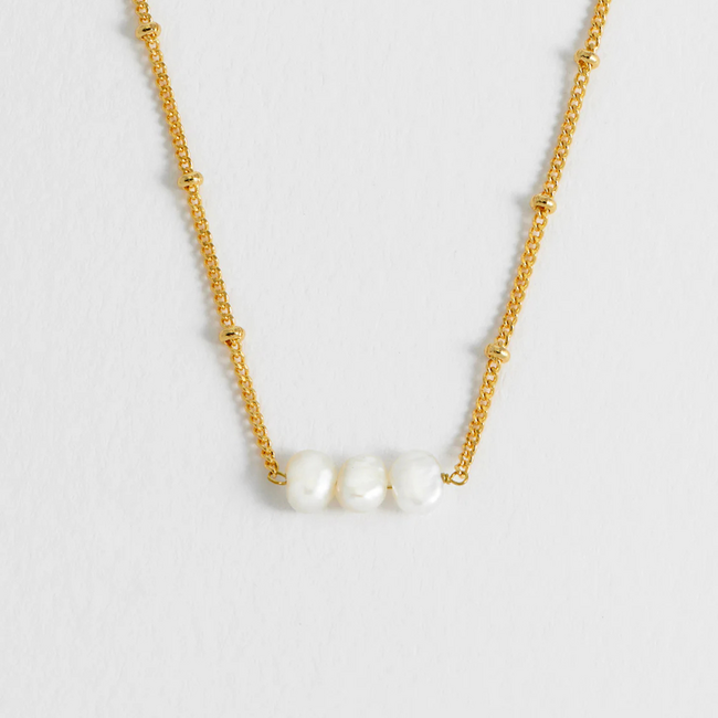 Estella Bartlett Ketting - Triple Pearl - Gold