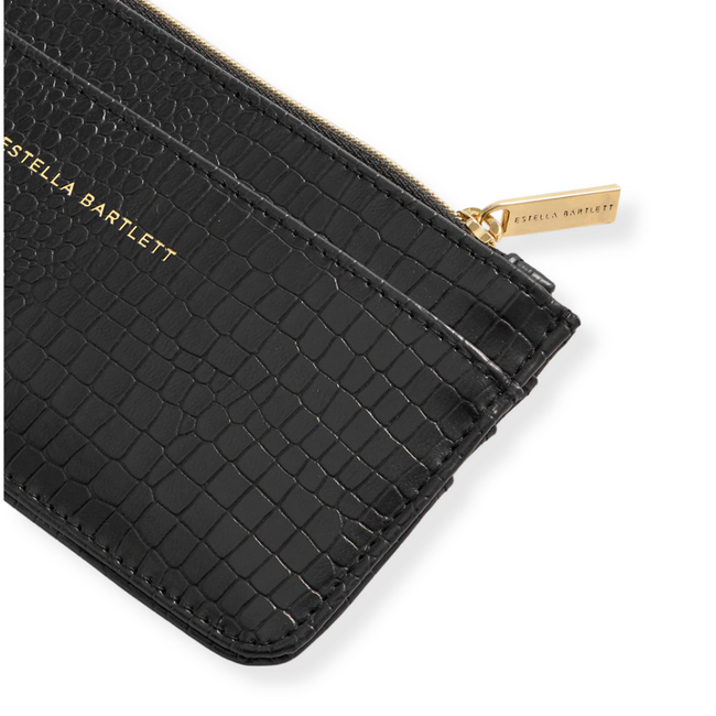 Estella Bartlett Kaarthouder Large - Black Croco