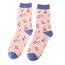 Miss Sparrow Sokken - Mini Cherries - Light Pink
