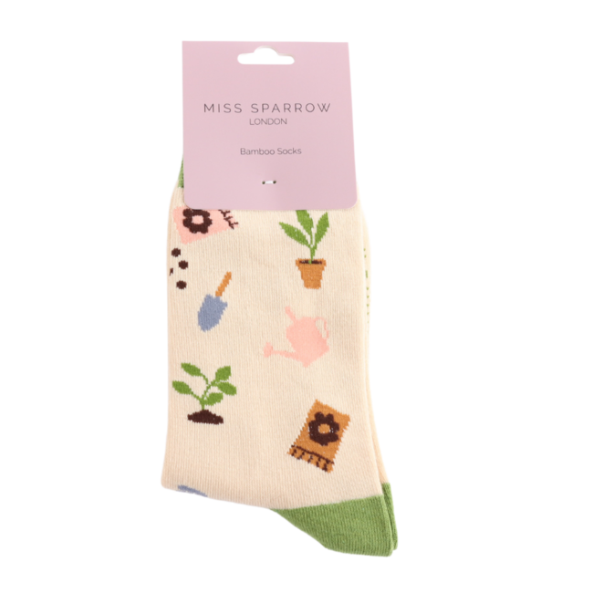 Miss Sparrow Sokken - In the Allotment - Cream