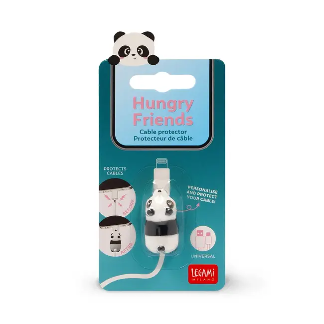 Legami Hungry Friends - Cable Protector - Panda