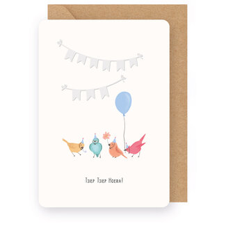 Enfant Terrible Wenskaart - Tjiep Tjiep Hoera!