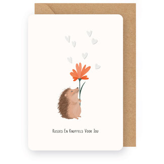 Enfant Terrible Wenskaart - Kusjes en Knuffels voor Jou!
