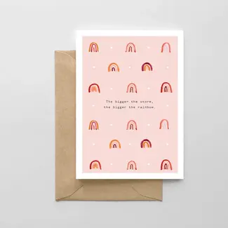 Enfant Terrible Wenskaart - The Bigger the Storm, the Bigger the Rainbow
