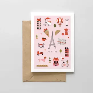 Enfant Terrible Wenskaart - Je t'Aime