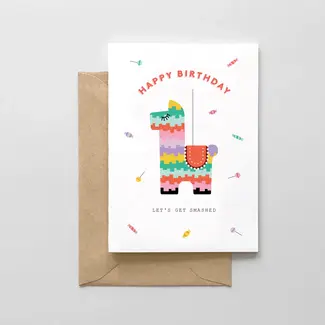 Enfant Terrible Wenskaart - Happy Birthday, Let's get Smashed