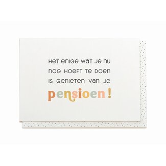Enfant Terrible Wenskaart - Geniet van je Pensioen