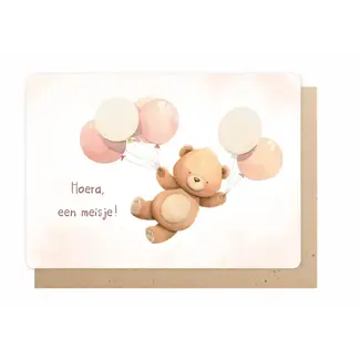 Enfant Terrible Wenskaart - Hoera een Meisje!