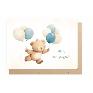 Enfant Terrible Wenskaart - Hoera een Jongen!