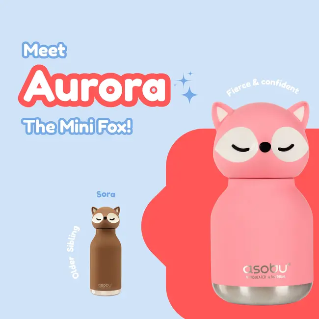 Asobu Mini Bestie Bottle to Go - Pink Fox