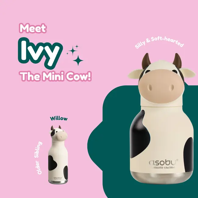Asobu Mini Bestie Bottle to Go - Cow