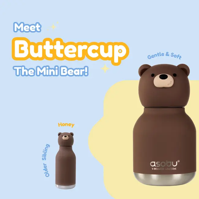 Asobu Mini Bestie Bottle to Go - Brown Bear