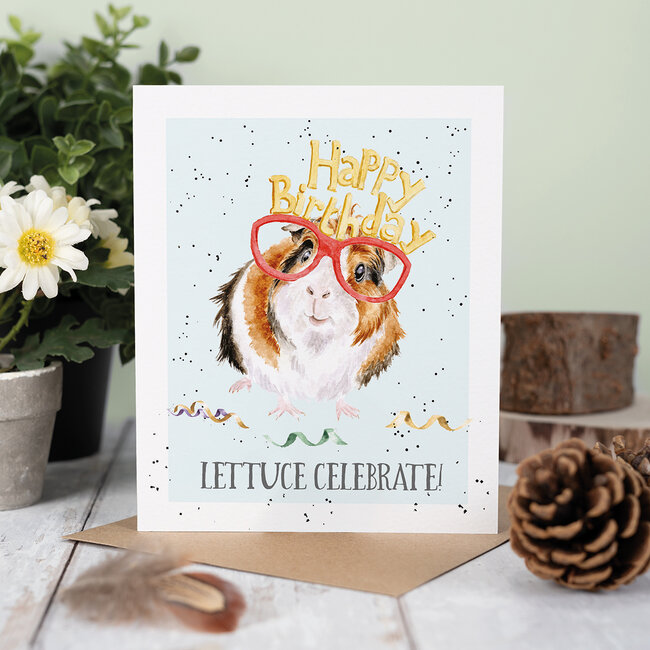 Wrendale Wenskaart - Happy Birthday! Lettuce Celebrate