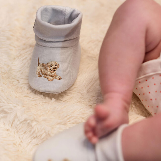 Wrendale Embroided Booties - Little Paws