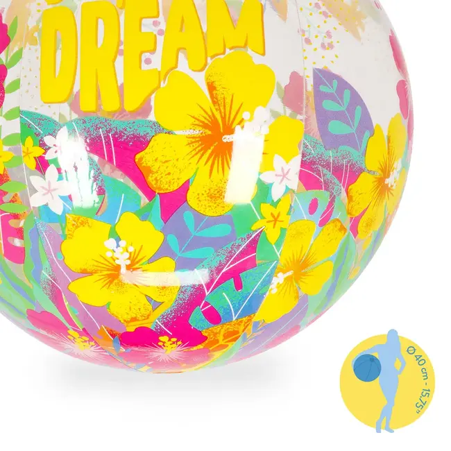 Legami Opblaas Strandbal Glitter - Tropicana Dream