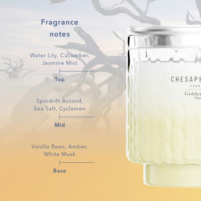 Chesapeake Bay Golden Waves - Medium Candle
