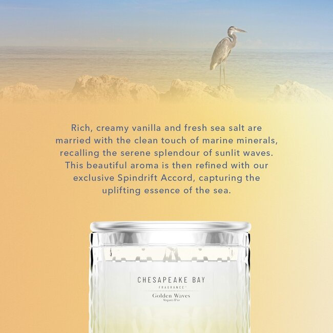 Chesapeake Bay Golden Waves - Medium Candle