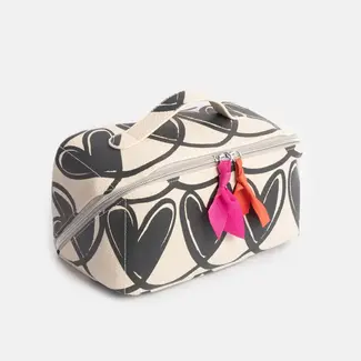 Caroline Gardner Toilettas - Black Hearts