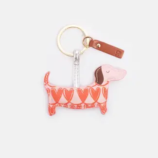 Caroline Gardner Sleutelhanger - Hearts Sausage Dog