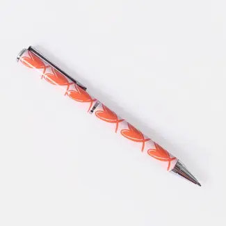Caroline Gardner Giftbox Balpen - Pink & Orange Hearts