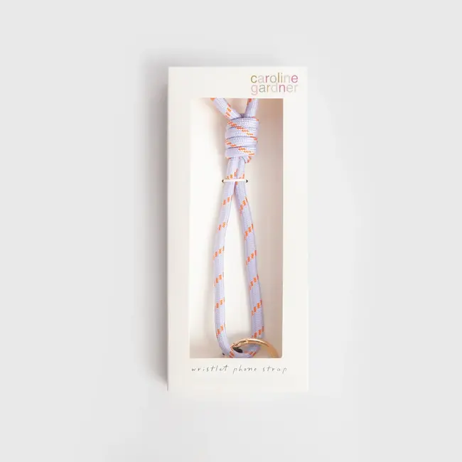 Caroline Gardner Phone Strap Short - Lilac & Orange