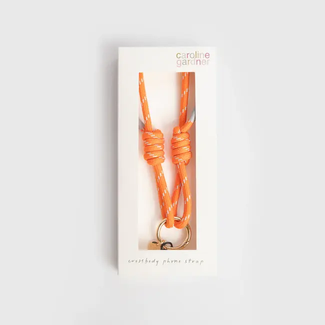 Caroline Gardner Phone Strap - Orange & Duck Egg