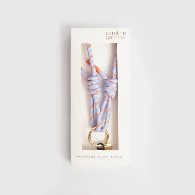 Caroline Gardner Phone Strap - Lilac & Orange