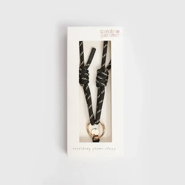 Caroline Gardner Phone Strap - Black