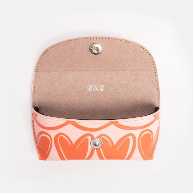 Caroline Gardner Brillendoos - Pink & Orange Hearts