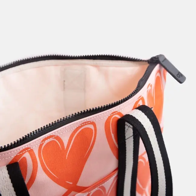 Caroline Gardner Shopper - Pink & Orange Hearts