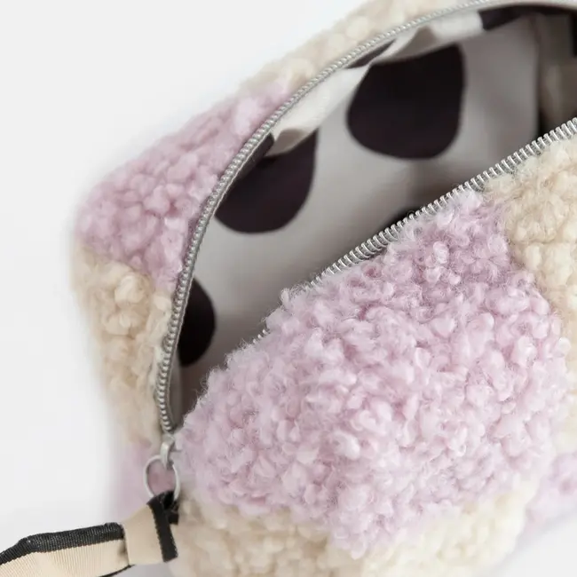 Caroline Gardner Toilettas - Teddy Check Lilac