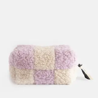 Caroline Gardner Toilettas - Teddy Check Lilac