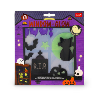 Legami Window Glow - Window Gel Stickers - Skeleton