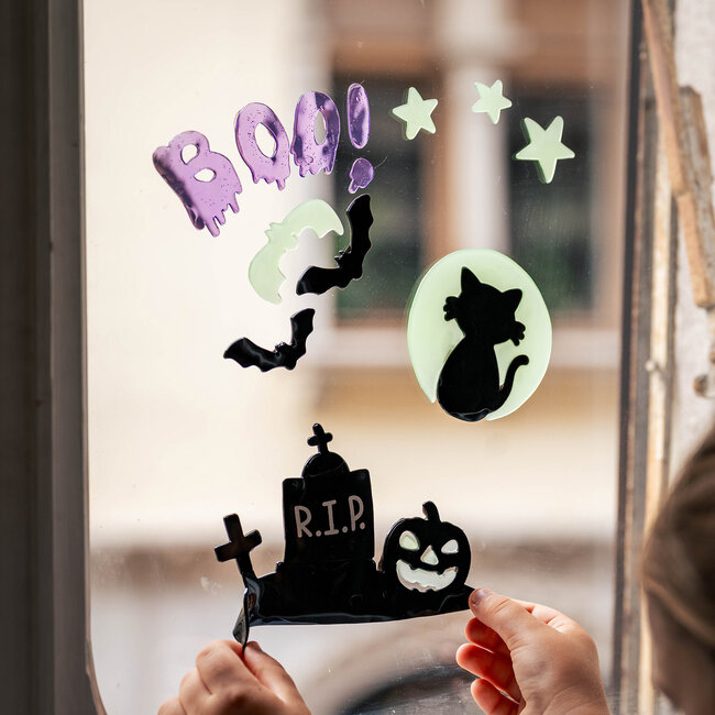 Legami Window Glow - Window Gel Stickers - Skeleton