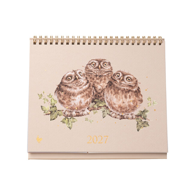 Wrendale Desk Planner 2027 - Owls