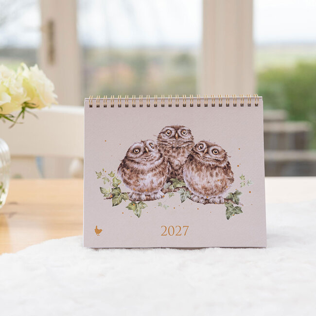 Wrendale Desk Planner 2027 - Owls
